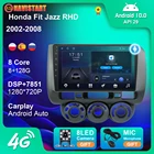 Android 10 для Honda Fit Jazz RHD 2002-2008 2 Din видео плеер автомобильное радио мультимедиа WIFI 4G GPS навигация Поддержка камеры OBD BT