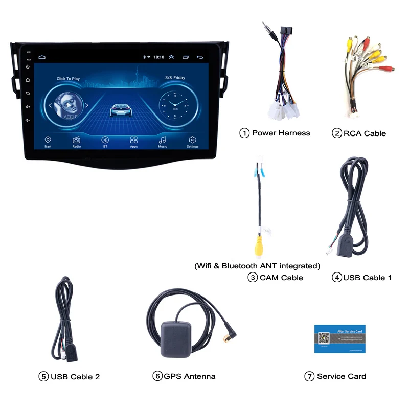 9 ''IPS 2.5D Android 10 автомобильный DVD-плеер для RAV4 Rav 4 2007 2008 2009 2010 2011 автомобильное
