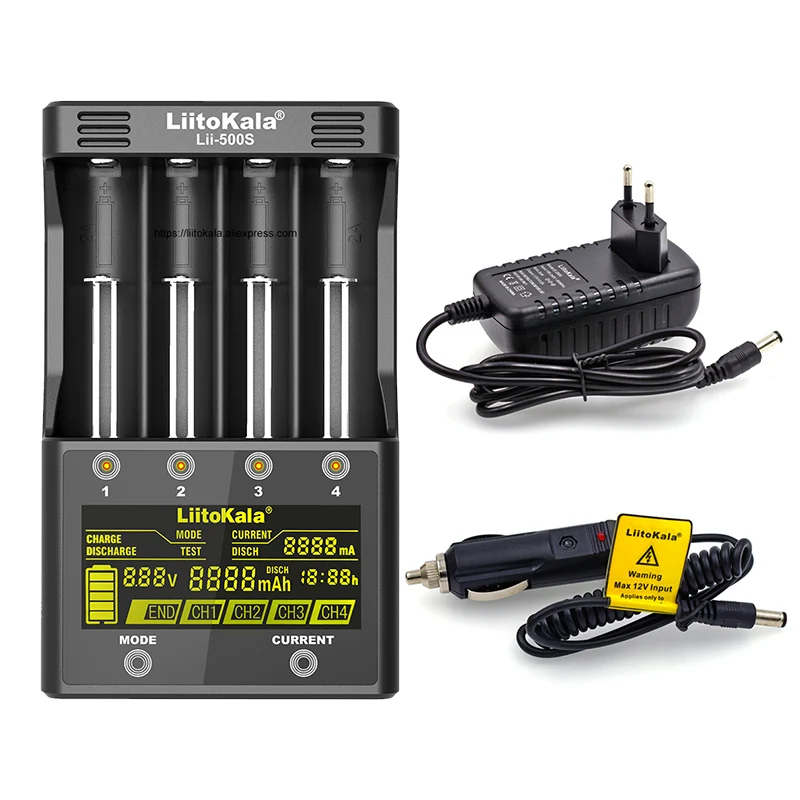 liitokala lii s6 lii pd4 lii 500s 3 2v 3 7v 18650 battery charger 6 slot auto polarity detect 26650 21700 18500 aa aaa batteries free global shipping