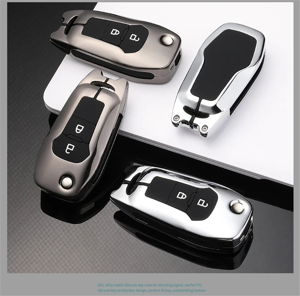 Custodia Cover chiave auto per Ford Fusion Fiesta Escort Mondeo Everest Ranger accessori portachiavi auto coperchio chiave supporto tappo proteggi Set - H513f0aa0ae9f4baabc1b857ca843f3eaW