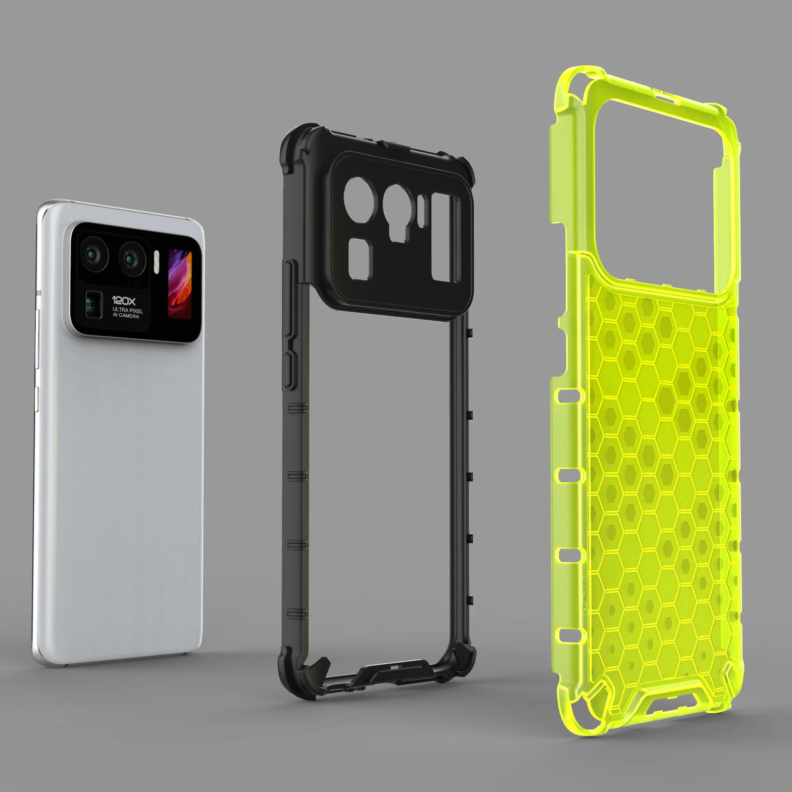 applicable to xiaomi 11ultra honeycomb anti falling mobile phone case poco x3 transparent pc armor mi 10pro protective cover free global shipping