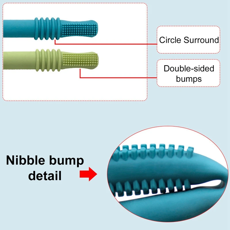 

Infant Baby Supplies Hollow Teething Tube Bite Molar Rod Baby Soft Teething Toy Children Food-grade Silicone Molar Bar