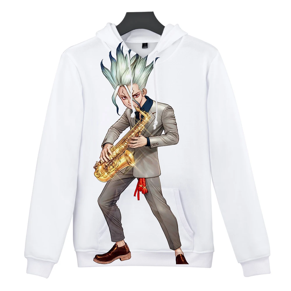 Толстовка Drstone Мужская/женская с капюшоном Модный повседневный свитшот аниме