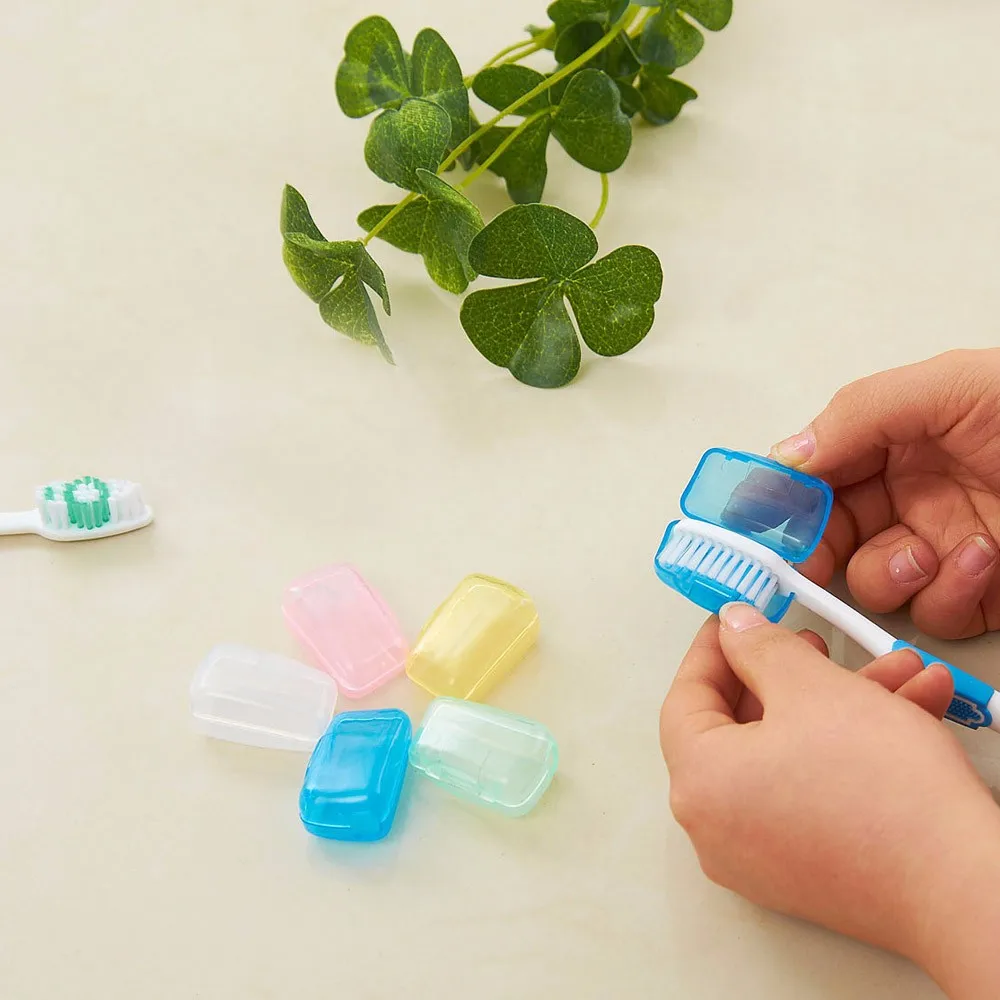 

5 Piece Set Portable Travel Toothbrush Cover Wash Brush Cap Case Box