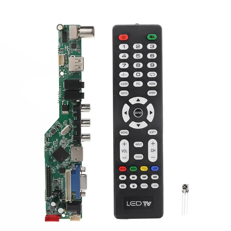 Универсальная ЖК-плата контроллера разрешение ТВ материнская плата VGA/AV/tv/USB интерфейс драйвер платы Прямая поставка