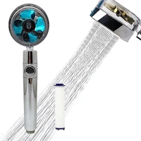 360%c2%b0 power shower head water saving flow rotating with filter small fan rain high pressure spray nozzle bathroom supply stock