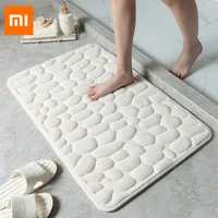 Xiaomi Non-Slip Bath Mat Cobblestone Embossed Bathroom Carpet Shower Room Doormat Memory Foam Absorbent Floor Mat Rugs for Home