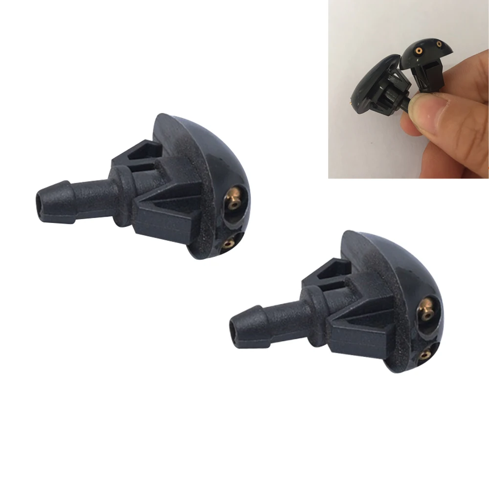 

2pcs Black Plastic Universal Nylon Car Window Windshield Sprayer Spray Nozzle Wipper Washer Car Accessories