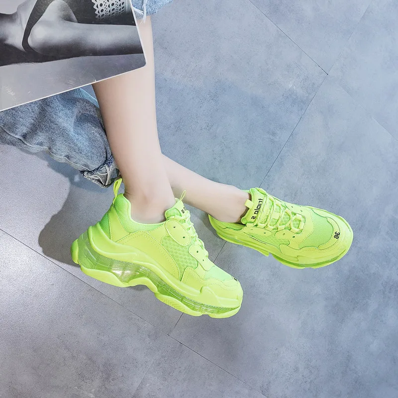 

Luminous Paris old shoes women's shoes 2021 new Korean wild thick-soled increased sneakers