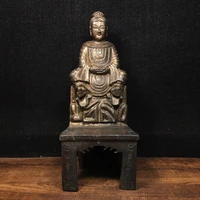 10chinese folk collection bronze cinnabar lacquer northern wei buddha sakyamuni buddha terrace sitting buddha ornaments