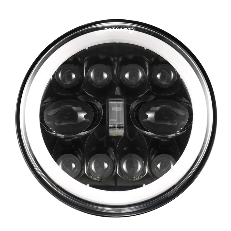 

7 Inch LED H4 DRL Round 7inch Head Light Lamp with Yellow & White Angel Eye 41W 26W for Jeep Wrangler Lada Niva 4X4