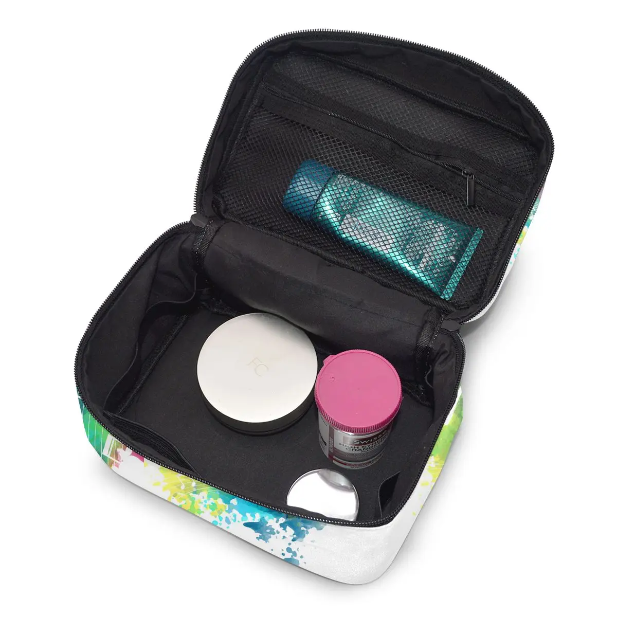 

Women Makeup Bags cosmetic bag Toiletries Organizer Travel Storage Bag Abstract Grunge Musical