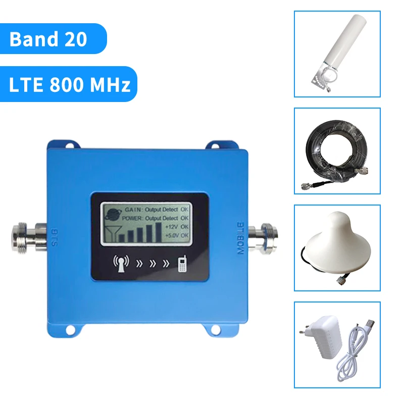 Усилитель сигнала Band20 4G Europe LTE 800MHz усилитель мобильного 4g сотового телефона