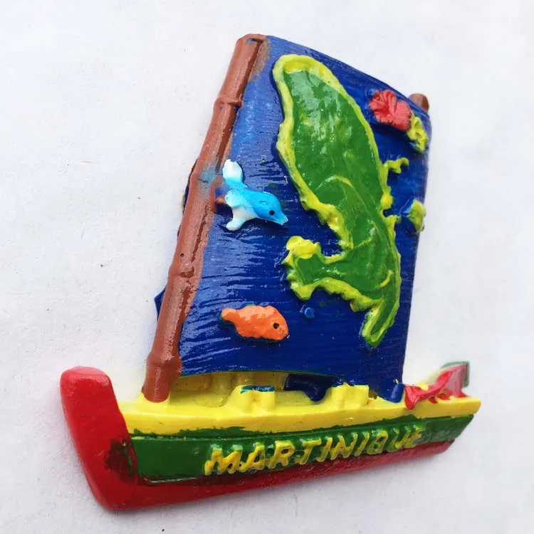 Lychee магниты на холодильник с 3D парусником Мартиника магнитная наклейка на холодильник украшение дома сувениры для путешествий