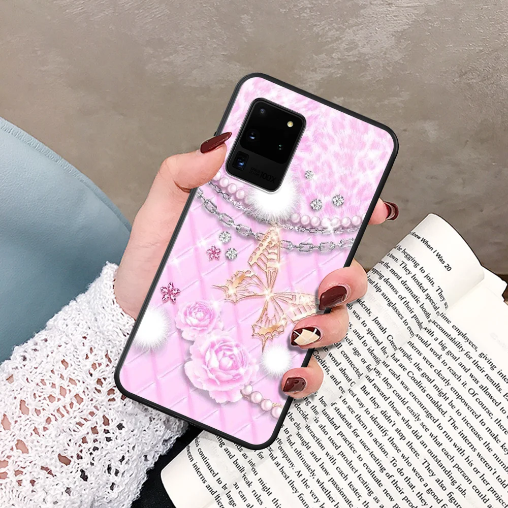 

Crystal Cool Diamond Phone Case For Samsung Galaxy Note S 8 9 10 20 Plus E Lite Uitra black Cover Tpu Back Fashion Waterproof