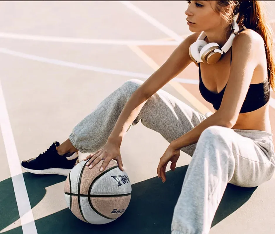 2021 баскетбольная модель износостойкая мягкая кожа синий мяч для студентов