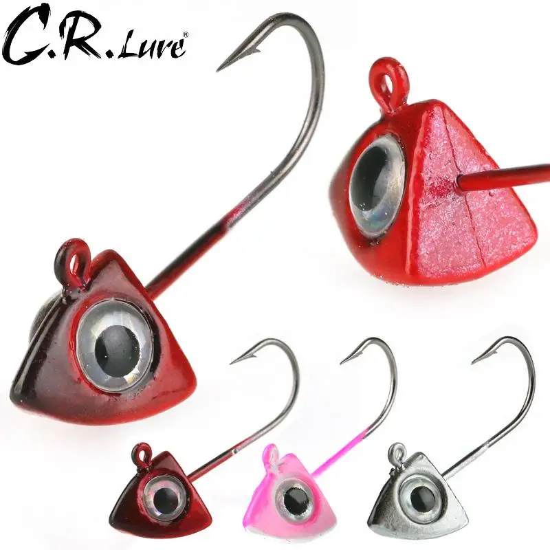 

5pcs Fishing Hooks 2g 3g Jig head hook fishing hook head Jig lure hard bait soft worm jig hook for Soft bait