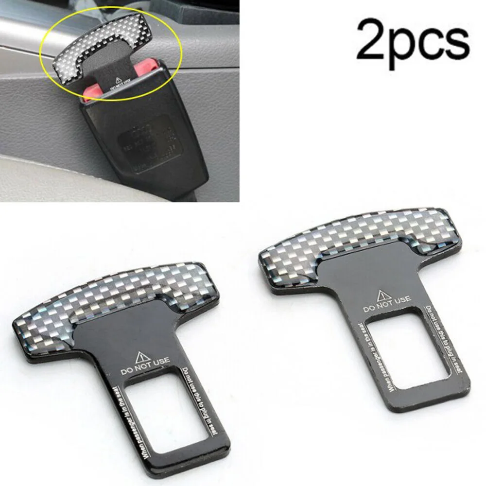 

2*Car Truck Safety Seat Belt Buckle Alarm Stopper Eliminator Clip Warning Insert