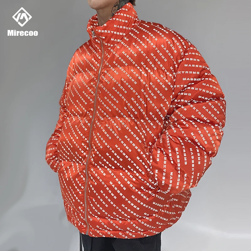 Парка пальто светоотражающие куртки с надписью зимняя пуховая куртка Мужская