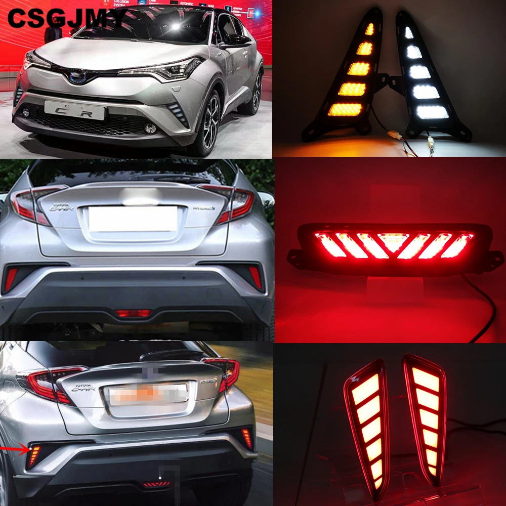 1 комплект светодиодный для Toyota C HR ЧР 2016 2017 2018 2019 DRL Дневной светильник & задний