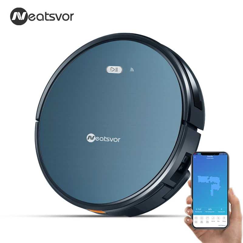 NEATSVOR X500 1800PA робот пылесос, 3в1 влажная сухая швабра, wifi карта навигации, умная память, анти столкновения, робот аспиратор
