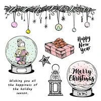 zhuoang christmas ornaments clear stamp for scrapbooking rubber stamp seal paper craft clear stamps card making