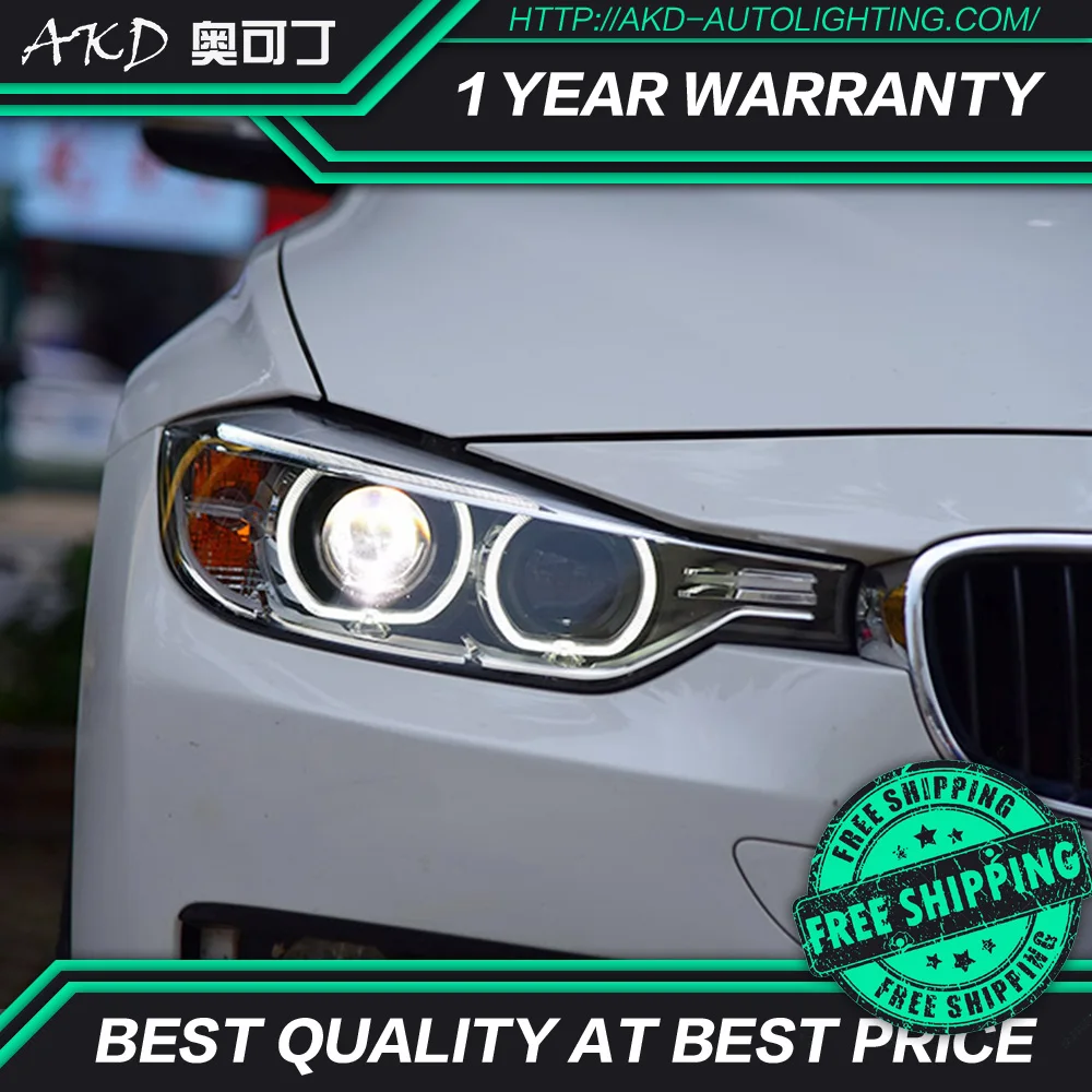 Автомобильные фары AKD для 3 серии F30 320i 320Li светодиодные DRL биксеноновые ходовые