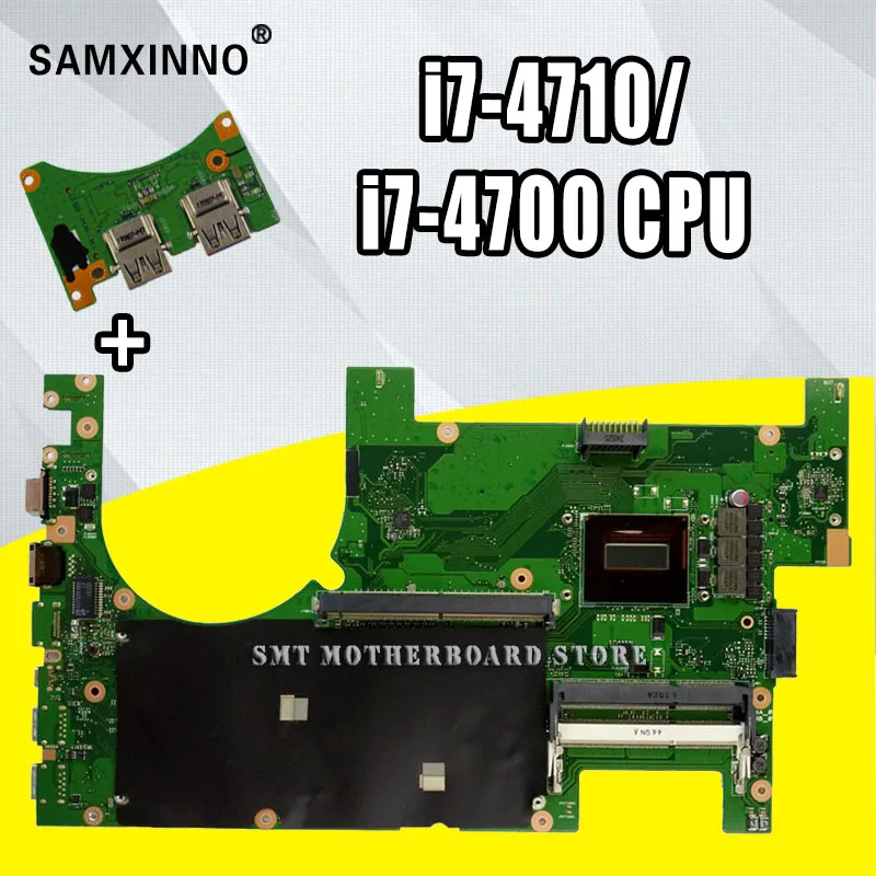 Отправить G750JZ 3D материнская плата для For Asus G750J G750JS Материнская ноутбука REV2.0 i7 4710/i7