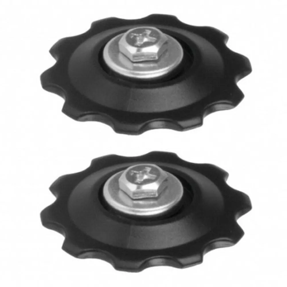 

10T 2 Pcs Black Bike Bicycle 6-7 Speed Rear Derailleur Plastic Jockey Wheels Guide Wheels High Quality