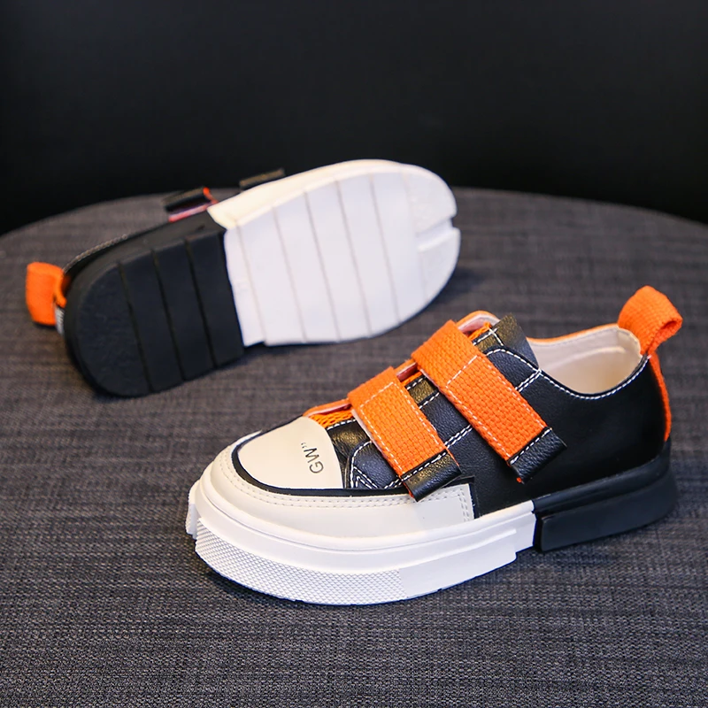 Spring Autumn Color Matching Air Mesh PU Leather Little Girls Boys Sports Casual Toddler Sneakers Children Kids Shoes |