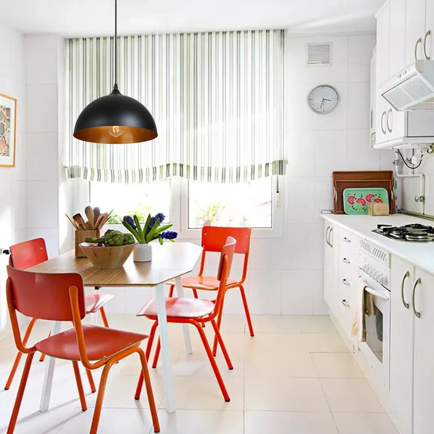 2 шт. Черный винтажный промышленный подвесной светильник скандинавский Ретро s