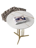 modern minimalist round petite table nordic living room furniture rock board coffee table light luxury creative sofa side table