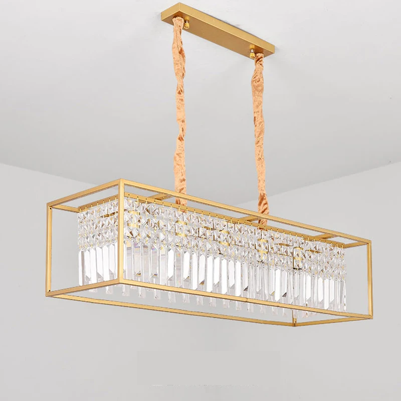 

Modern Gold Metal Led Chandeliers Lighting Lustre Crystal Living Room Led Pendant Chandelier Light Bedroom Hanging Lamp Fixture