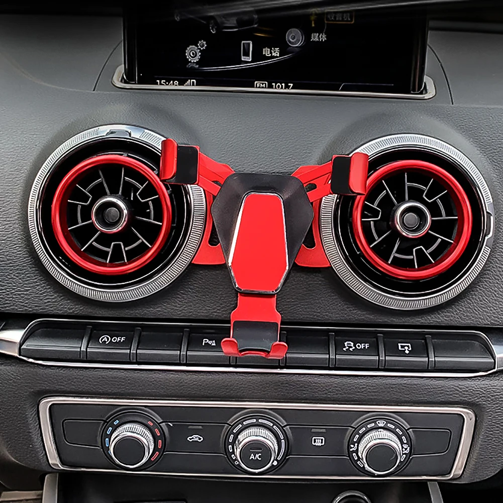 support telephone interior accessories car air vent gravity linkage phone holder auto lock car stand mount for audi a3 s3 free global shipping