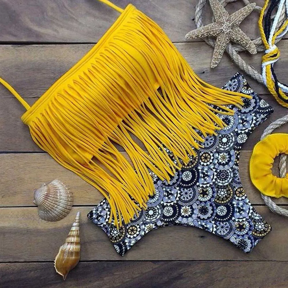 Пикантные Ленточки бикини набор Для женщин бандажный купальник Пуш Ап купальный