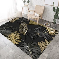 leaf plant printed modern living room carpet bedroom sofa coffee table floor rug non slip mat home decoration dt35