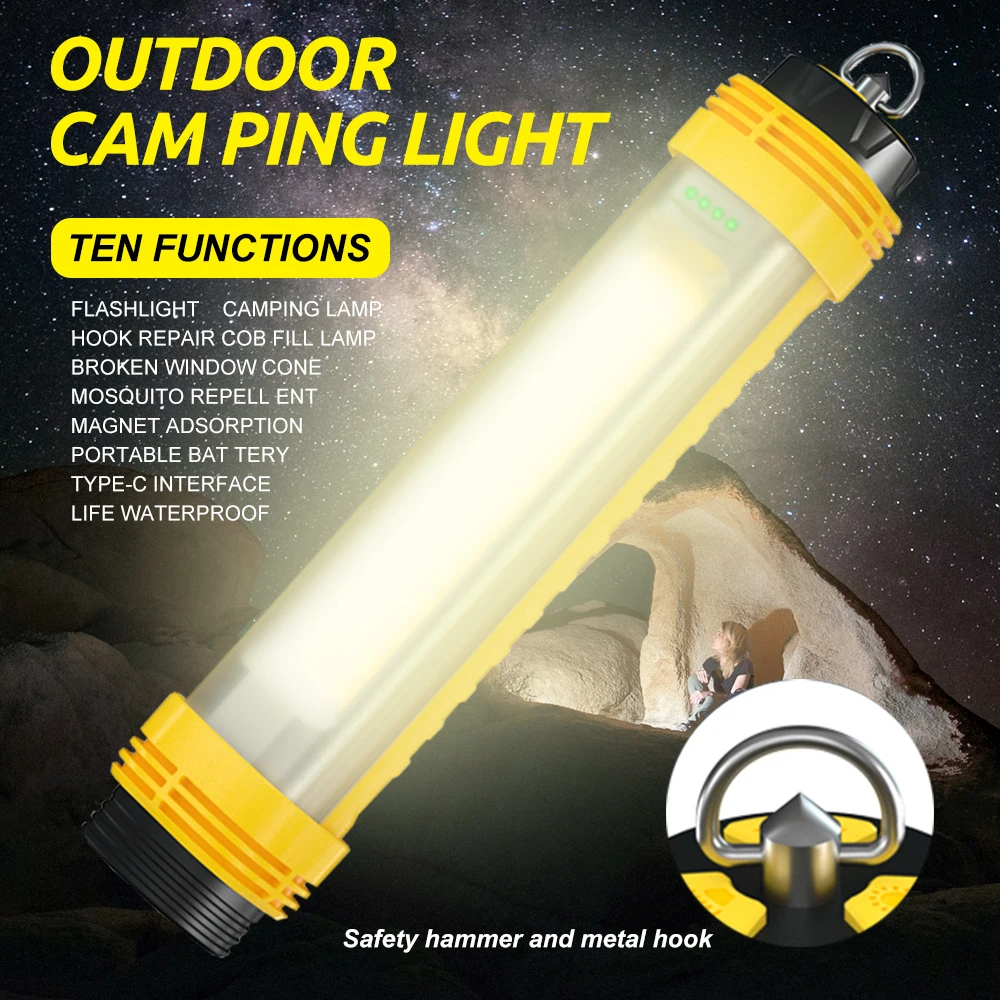 Super Bright Portable Lanterns XPG+COB Work Light USB Rechargeable With Built-in Battery Waterproof Warning Zoom 3 Modes | Лампы и