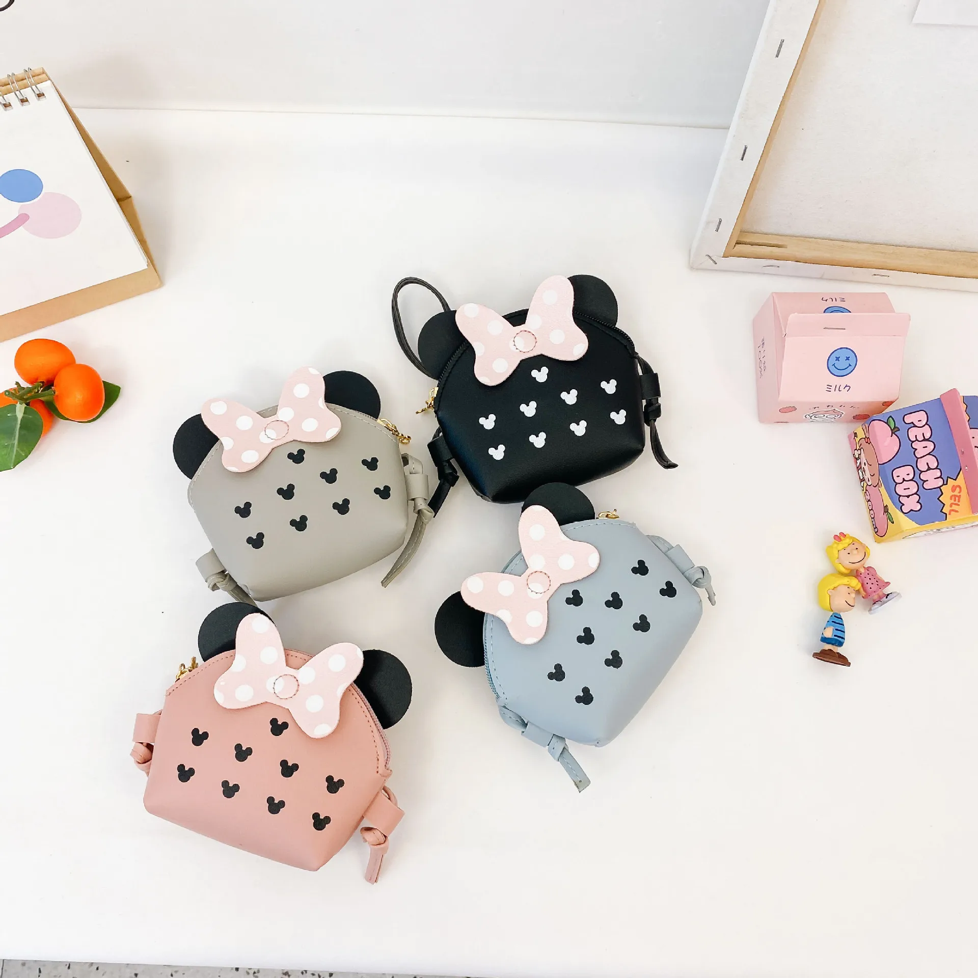 

Disney Mickey Mouse Minnie Mouse Backpack Girl Crossbody Bag Kids Small Bag Mini Kawaii Shoulder Bags