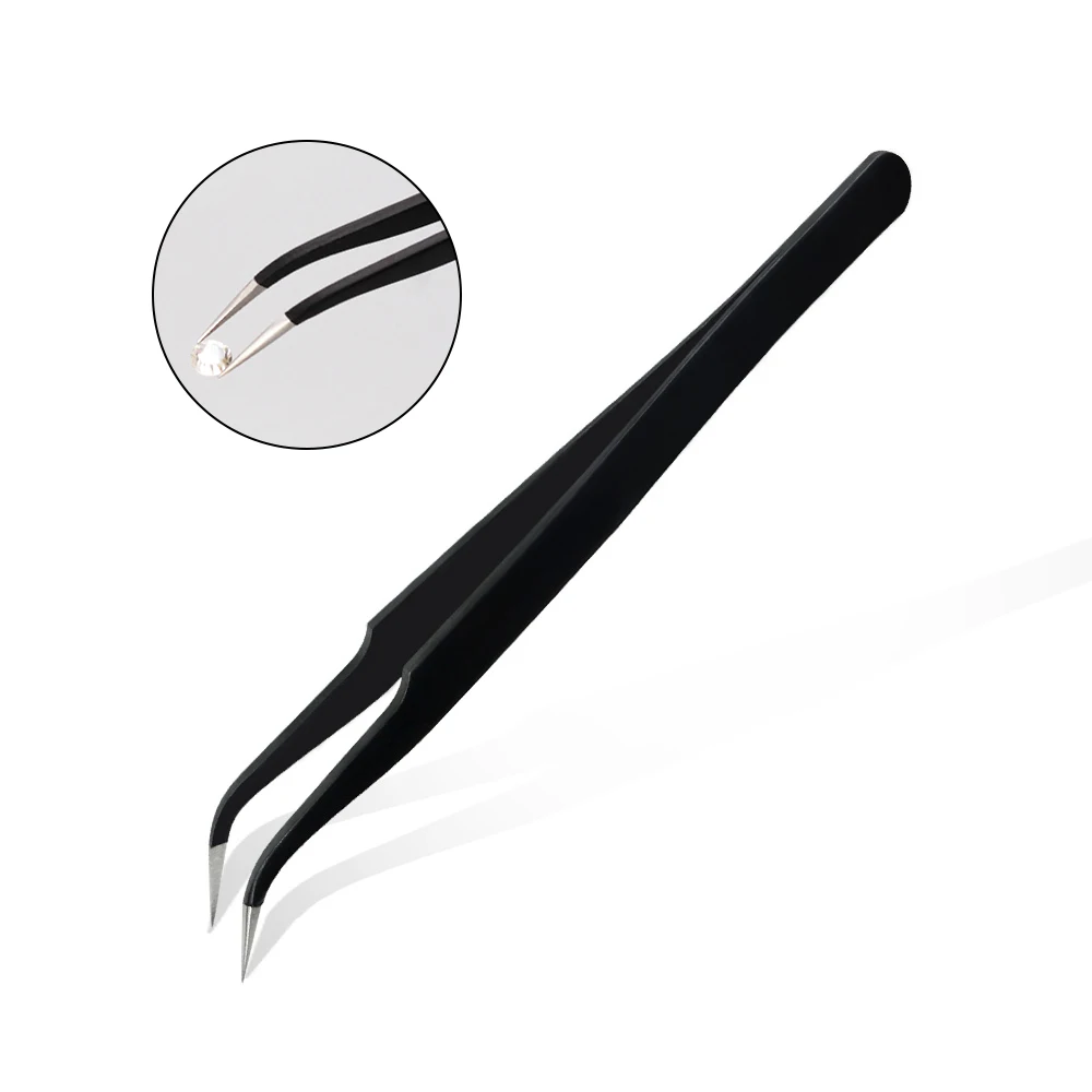 Антистатические изогнутые щипцы с прямым наконечником прецизионные паяльные