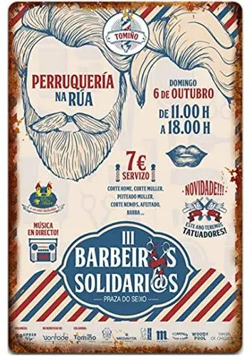 

Original Retro Design Tin Metal Signs Wall Art | Thick Tinplate Print Poster Wall Decoration for Barber Shop