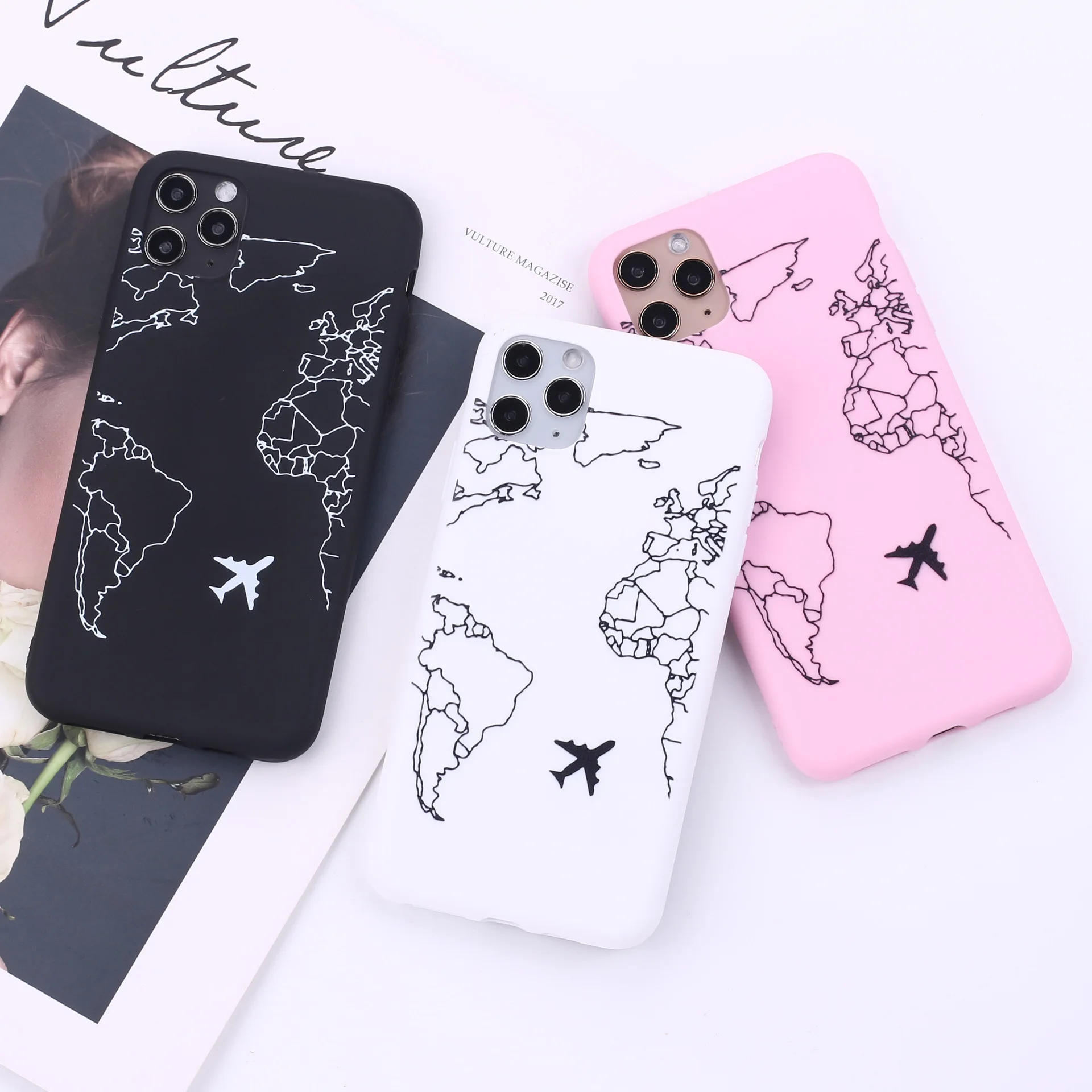 Мягкий чехол для телефона из ТПУ IPhone 11Pro Max Iphone 7 8 Plus XR XS противоударный Модный с