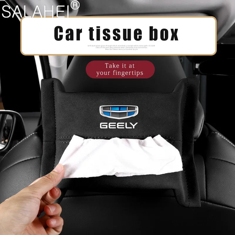 

Car Rear Seat Sun Visor Hanging Napkins Tissue Boxes For Geely Atlas Coolray Mk Cross Boyue NL3 X6 EX7 Emgrand X7 SUV GS GT GC9