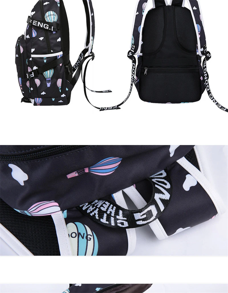 

New Large capacity schoolbag Student School Backpack cute Printing Waterproof bagpack primary school book bags for teenage girls