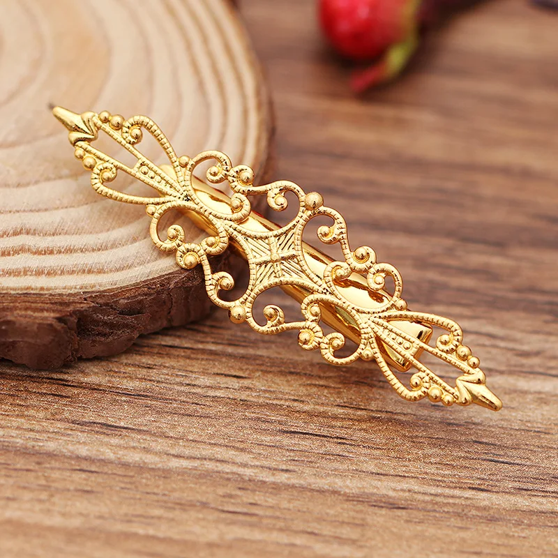 5 шт. заколки КРОКОДИЛЬЧИКИ для волос 15 х57 мм|filigree flower|flower filigreemetal bobby pins |