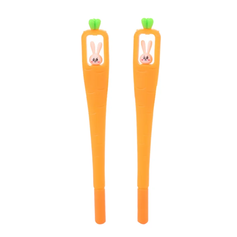 

1pc Cartoon Rabbit Carrot Gel Pen Kawaii Learning Stationery Creative Writing Black Exam Signature Marker Office School Supplies