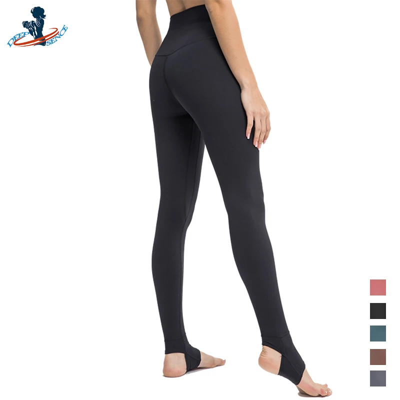 

DEEPSENCE Women's Leggings Step Foot Pants High-waisted Sport Elasticity Gym Workout Fitness Pants Female Tights Trousers