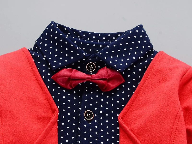 Модный весенне-осенний Новый костюм для маленьких мальчиков детская хлопковая