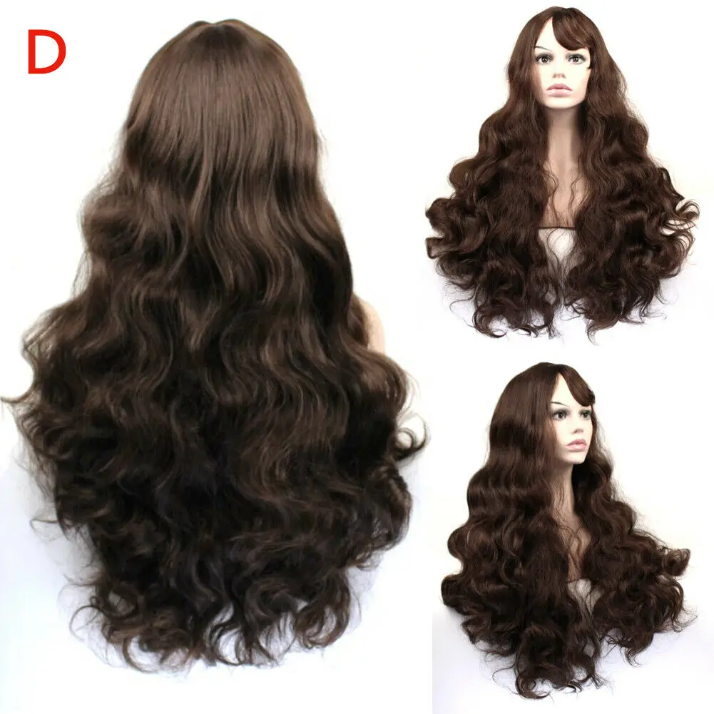 Новинка 2019 модный сексуальный женский длинный коричневый и золотой волнистый