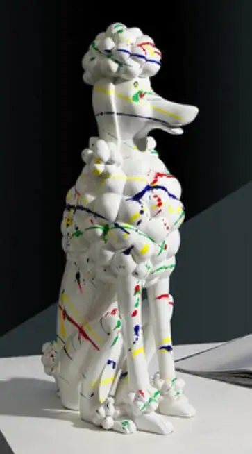 

Крупномасштабная подвесная статуэтка в скандинавском стиле, французский бульдог, животное, Золотое крыло, рисунок, скульптура из смолы, рис...