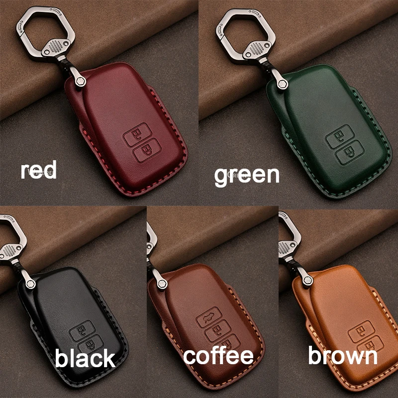 

Leather Key Case Cover For Lexus ES 300h 350 NX RX GS 250 350 RC 300 IS250 350 200t LS460 Ring Keychain Holder